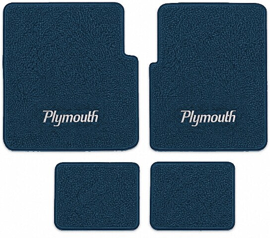 1972-1973 Plymouth Gran Fury Loop Floor Mats with Embroidered Logo Choices - 4-Piece - product image