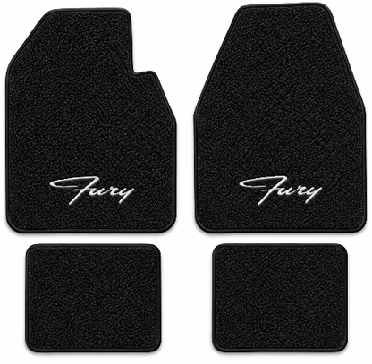 1962-1969 Plymouth Fury Auto Loop Floor Mats with Embroidered Logo Choices - 4-Piece - product details image 2