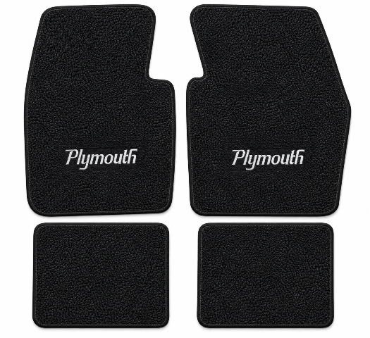 1970-1973 Plymouth Duster Loop Floor Mats with Embroidered Logo Choices - 4-Piece - product details image 2