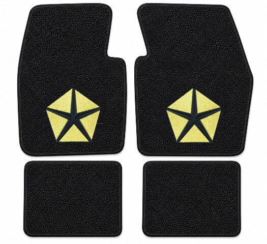 1970-1973 Plymouth Duster Loop Floor Mats with Embroidered Logo Choices - 4-Piece - product details image 3