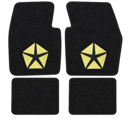 1970-1973 Plymouth Duster Loop Floor Mats with Embroidered Logo Choices - 4-Piece - product details image 3