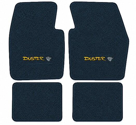 1970-1973 Plymouth Duster Loop Floor Mats with Embroidered Logo Choices - 4-Piece - product image