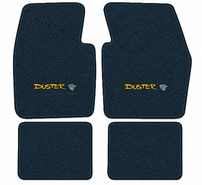 1970-1973 Plymouth Duster Loop Floor Mats with Embroidered Logo Choices - 4-Piece - product image
