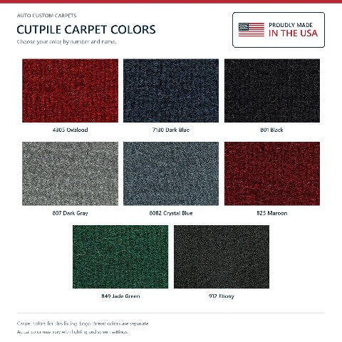 1992-1995 Mercury Sable Cutpile Floor Mats with Embroidered Logo Choices - 4-Piece - product details image 7