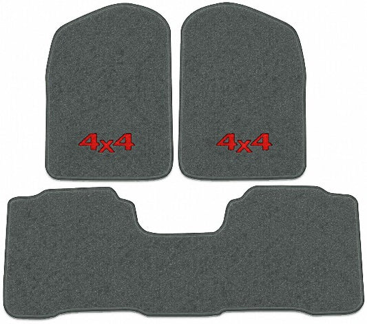 1991-1997 Isuzu Rodeo Frts & Rr Cutpile Floor Mats with Embroidered Logo Choices - 3-Piece - product image