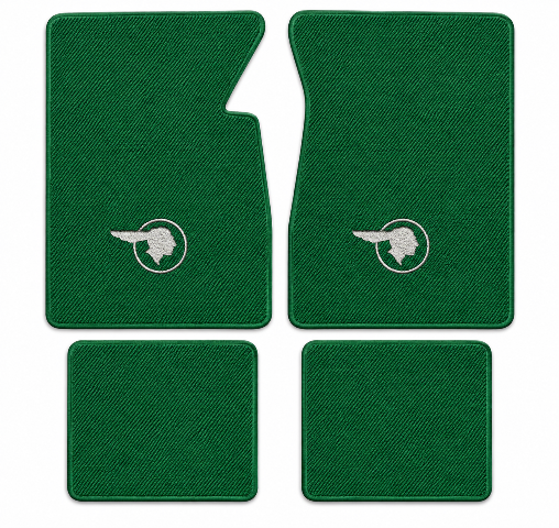 1955 Pontiac Chieftain Safari 2DR Daytona Floor Mats with Embroidered Logo Choices - 4-Piece - product details image 2