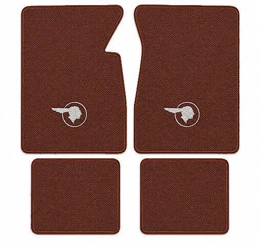 1955 Pontiac Chieftain Safari 2DR Daytona Floor Mats with Embroidered Logo Choices - 4-Piece - product image