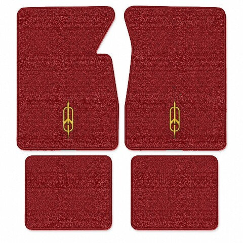 1961-1962 Oldsmobile Dynamic 88 Tuxedo Floor Mats with Embroidered Logo Choices - 4-Piece - product image