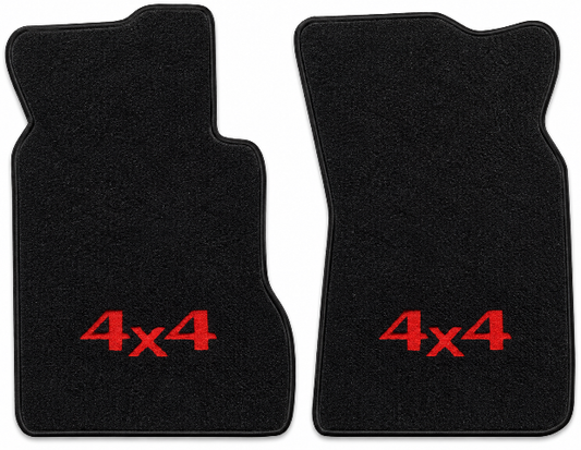 1981-1983 Toyota Reg Cab Cutpile Floor Mats with Embroidered Logo Choices - 2-Piece - product image