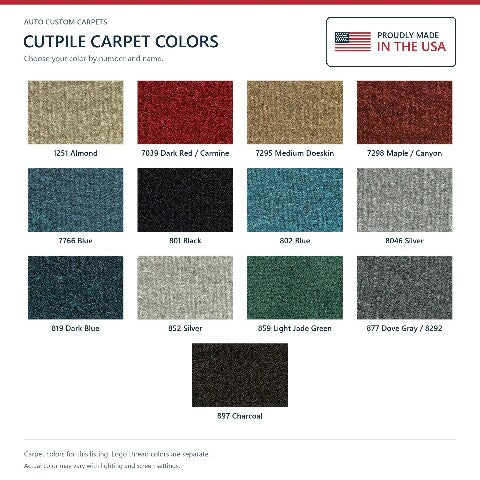 1979-1983 GMC C1500 Cutpile Floor Mats with Embroidered Logo Choices - 2-Piece - product details image 7