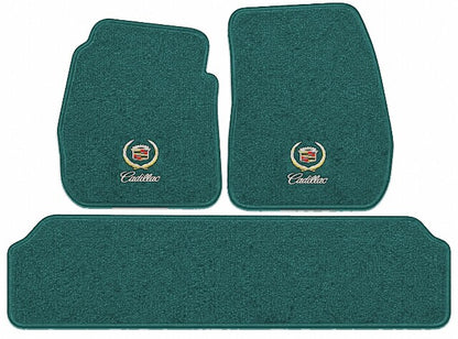 1955-1956 Cadillac Eldorado Frts & Rr Loop Floor Mats with Embroidered Logo Choices - 3-Piece - product image