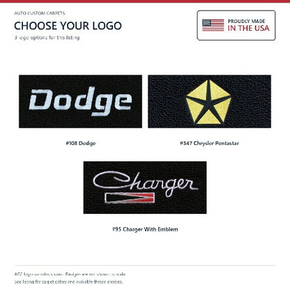 1974-1978 Dodge Charger Auto Cutpile Floor Mats with Embroidered Logo Choices - 4-Piece - product details image 15