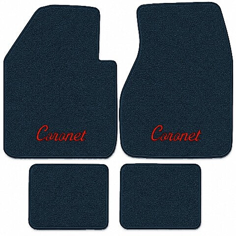 1959 Dodge Coronet Loop Floor Mats with Embroidered Logo Choices - 4-Piece - product image