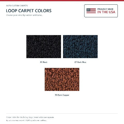 1959 Dodge Coronet Loop Floor Mats with Embroidered Logo Choices - 4-Piece - product details image 7