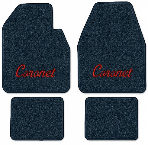 1971-1973 Dodge Coronet Loop Floor Mats with Embroidered Logo Choices - 4-Piece - product image