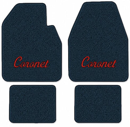 1971-1973 Dodge Coronet Loop Floor Mats with Embroidered Logo Choices - 4-Piece - product image