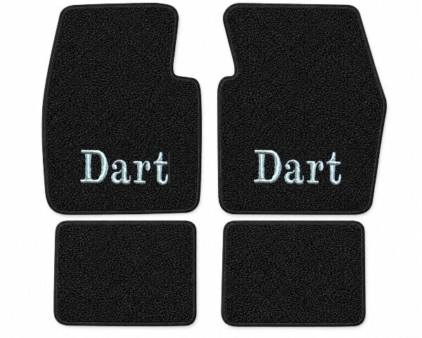 1963-1973 Dodge Dart Loop Floor Mats with Embroidered Logo Choices - 4-Piece - product details image 3