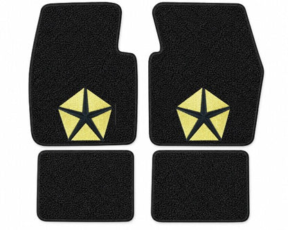 1971-1972 Dodge Dart Demon 2DR Loop Floor Mats with Embroidered Logo Choices - 4-Piece - product details image 3