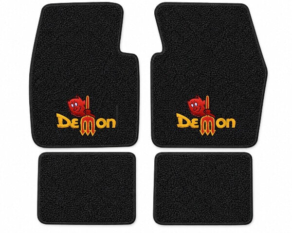 1971-1972 Dodge Dart Demon 2DR Loop Floor Mats with Embroidered Logo Choices - 4-Piece - product details image 4