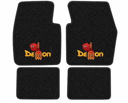 1971-1972 Dodge Dart Demon 2DR Loop Floor Mats with Embroidered Logo Choices - 4-Piece - product details image 4