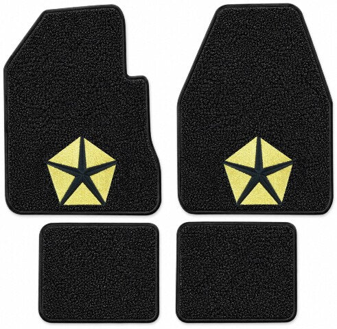 1962-1965 Plymouth Belvedere 4spd Loop Floor Mats with Embroidered Logo Choices - 4-Piece - product details image 4