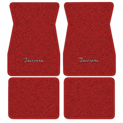 1966-1970 Ford Fairlane Loop Floor Mats with Embroidered Logo Choices - 4-Piece - product image