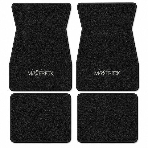 1970-1973 Ford Maverick Loop Floor Mats with Embroidered Logo Choices - 4-Piece - product details image 3