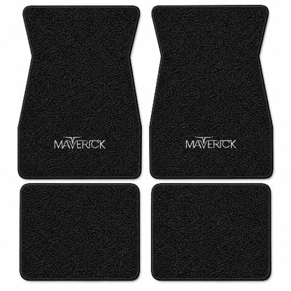 1970-1973 Ford Maverick Loop Floor Mats with Embroidered Logo Choices - 4-Piece - product details image 3