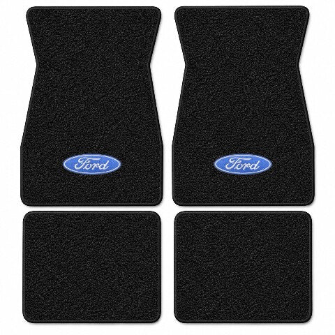 1970-1973 Ford Maverick Loop Floor Mats with Embroidered Logo Choices - 4-Piece - product details image 4