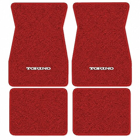 1968-1973 Ford Torino Loop Floor Mats with Embroidered Logo Choices - 4-Piece - product image