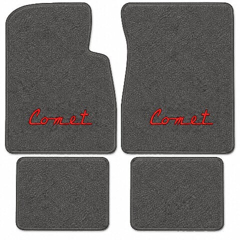 1966-1969 Mercury Comet Loop Floor Mats with Embroidered Logo Choices - 4-Piece - product image