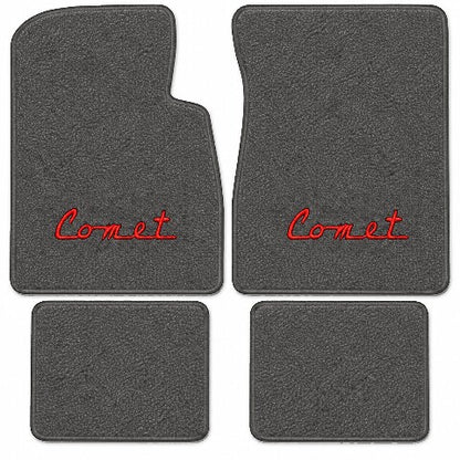1966-1969 Mercury Comet Loop Floor Mats with Embroidered Logo Choices - 4-Piece - product image