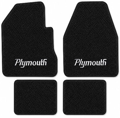 1965 Plymouth Satellite 4spd Loop Floor Mats with Embroidered Logo Choices - 4-Piece - product details image 3