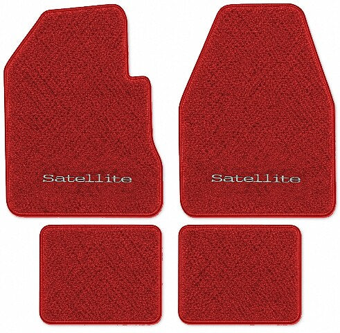 1965 Plymouth Satellite 4spd Loop Floor Mats with Embroidered Logo Choices - 4-Piece - product image