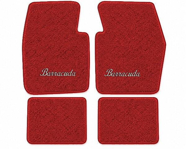 1970-1973 Plymouth Barracuda Loop Floor Mats with Embroidered Logo Choices - 4-Piece - product image