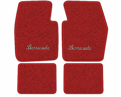 1970-1973 Plymouth Barracuda Loop Floor Mats with Embroidered Logo Choices - 4-Piece - product image