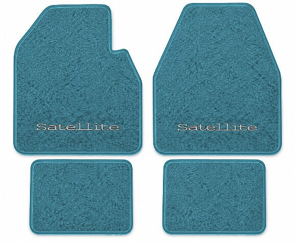 1971-1973 Plymouth Satellite Auto Loop Floor Mats with Embroidered Logo Choices - 4-Piece - product image