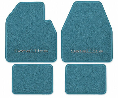 1971-1973 Plymouth Satellite Auto Loop Floor Mats with Embroidered Logo Choices - 4-Piece - product image