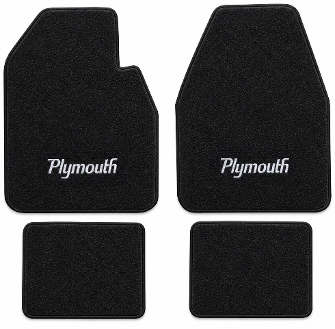 1974-1975 Plymouth Road Runner Auto Cutpile Floor Mats with Embroidered Logo Choices - 4-Piece - product details image 2