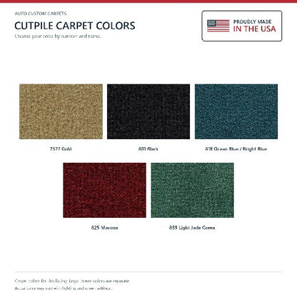 1974-1975 Plymouth Road Runner Auto Cutpile Floor Mats with Embroidered Logo Choices - 4-Piece - product details image 8