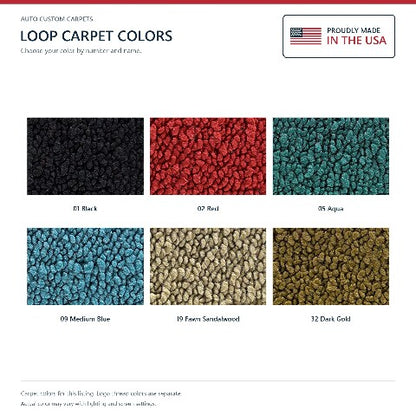 1965 Plymouth Satellite Auto Loop Floor Mats with Embroidered Logo Choices - 4-Piece - product details image 8