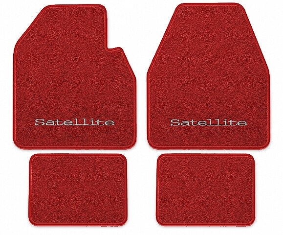 1966-1970 Plymouth Satellite Auto Loop Floor Mats with Embroidered Logo Choices - 4-Piece - product image