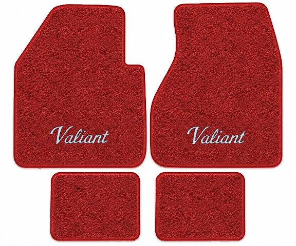 1962 Plymouth Valiant Loop Floor Mats with Embroidered Logo Choices - 4-Piece - product image