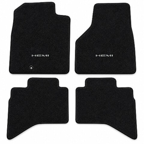 2002-2010 Dodge Ram 1500 Quad Cab Cutpile Floor Mats with Embroidered Logo Choices - 4-Piece - product details image 3