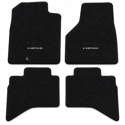 2002-2010 Dodge Ram 1500 Quad Cab Cutpile Floor Mats with Embroidered Logo Choices - 4-Piece - product details image 3