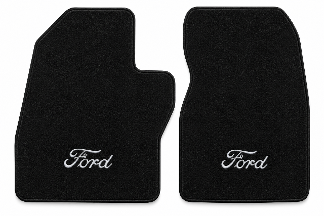 1988-1996 Ford F-150 Ext Cab Cutpile Floor Mats with Embroidered Logo Choices - 2-Piece - product details image 2