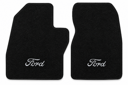 1988-1996 Ford F-150 Ext Cab Cutpile Floor Mats with Embroidered Logo Choices - 2-Piece - product details image 2