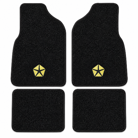 1987-95 Chrysler LeBaron 2DR Convertible Floor Mats with Embroidered Logo Choices - 4-Piece - product details image 2
