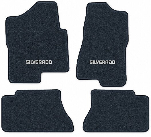 1999-2006 Chevy Silverado 1500 Crew Cab Cutpile Floor Mats with Embroidered Logo Choices - 4-Piece - product image