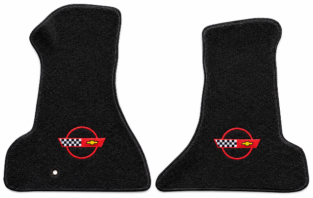 1984-96 Corvette Premium Contour Floor Mats Embroidered/Die-Electric Logos - 2-Piece - product details image 2